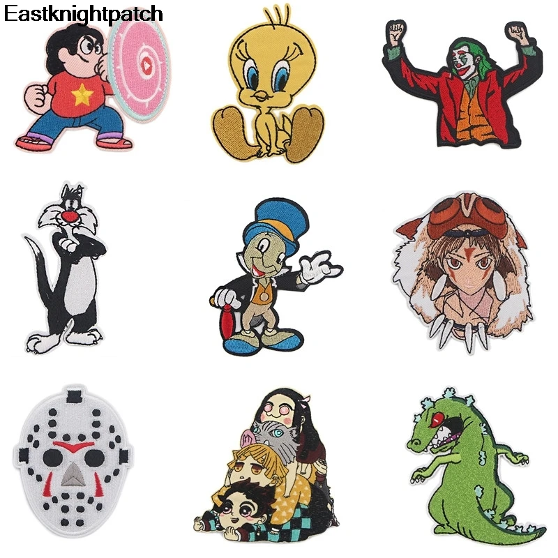 Мультяшные аппликационные заплатки Сделай Сам железные на para обуви джинсы мешок