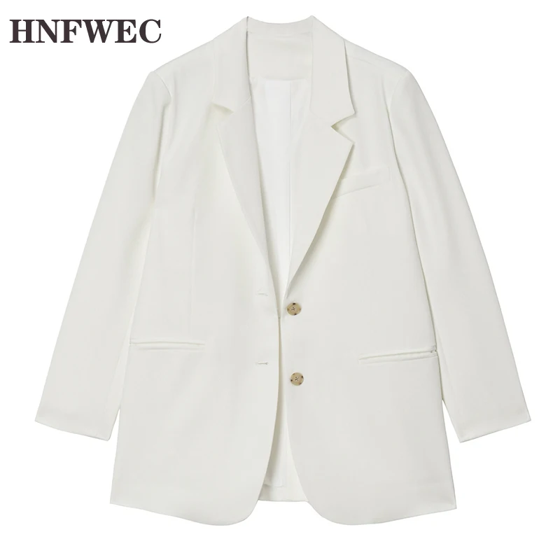 

Fashion Spring Autumn 2020 Women Blue Brief Temperament Big Size Blazer New Lapel Long Sleeve Loose Fit Jacket T021