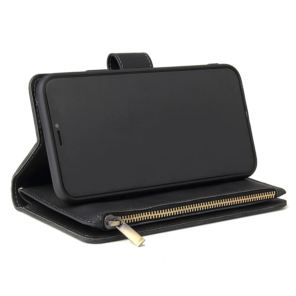 Для Funda samsung Note10+ чехол для телефона роскошный кожаный кошелек с молнией держатель для карт чехол для samsung Galaxy A50 A70(A7) A705F