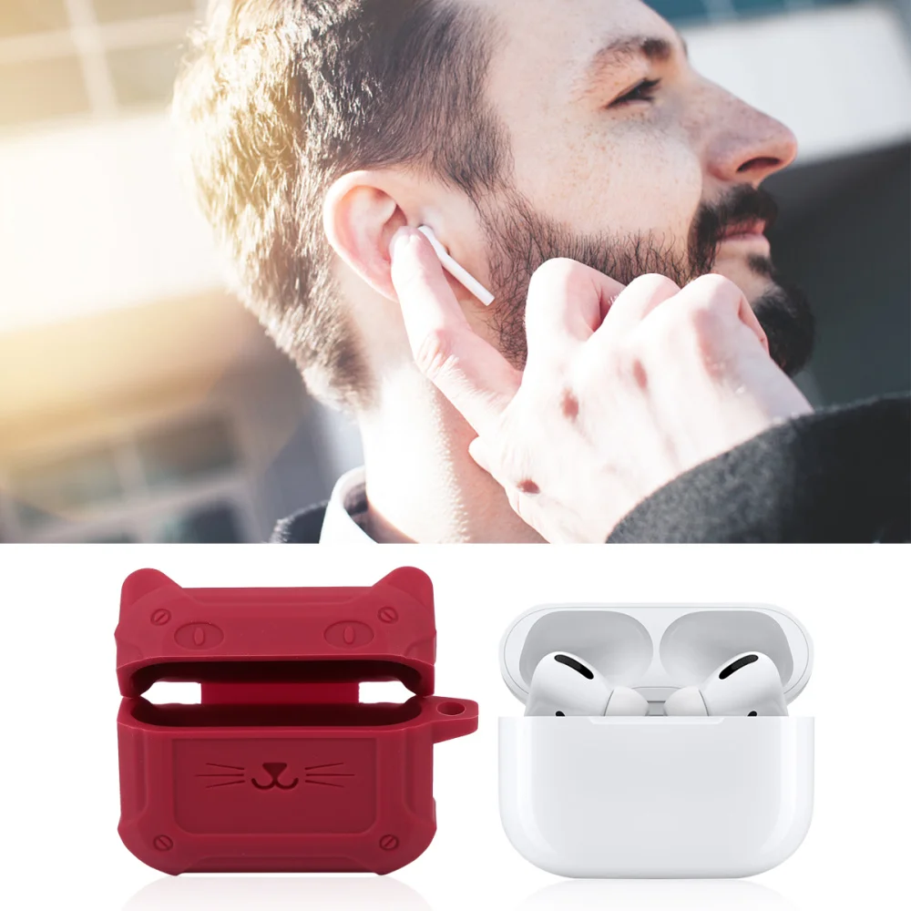 

1pc Silicone Wireless Earphone Protective Cover Shell Compatible for AirPods