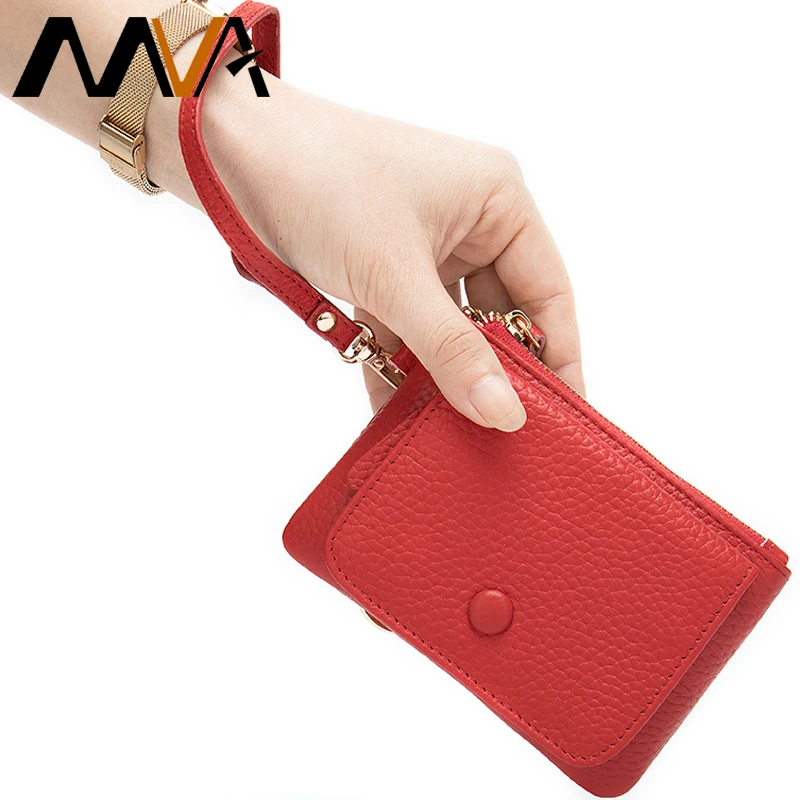 Роскошные женские кошельки MVA кошелек из натуральной кожи для женщин короткие