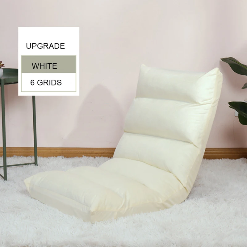 Folding Lazy Lounger Sofa Tatami Adjustable Lounge Chair Floor Balcony Bay Window Leisure Legless Small Bed Back | Мебель
