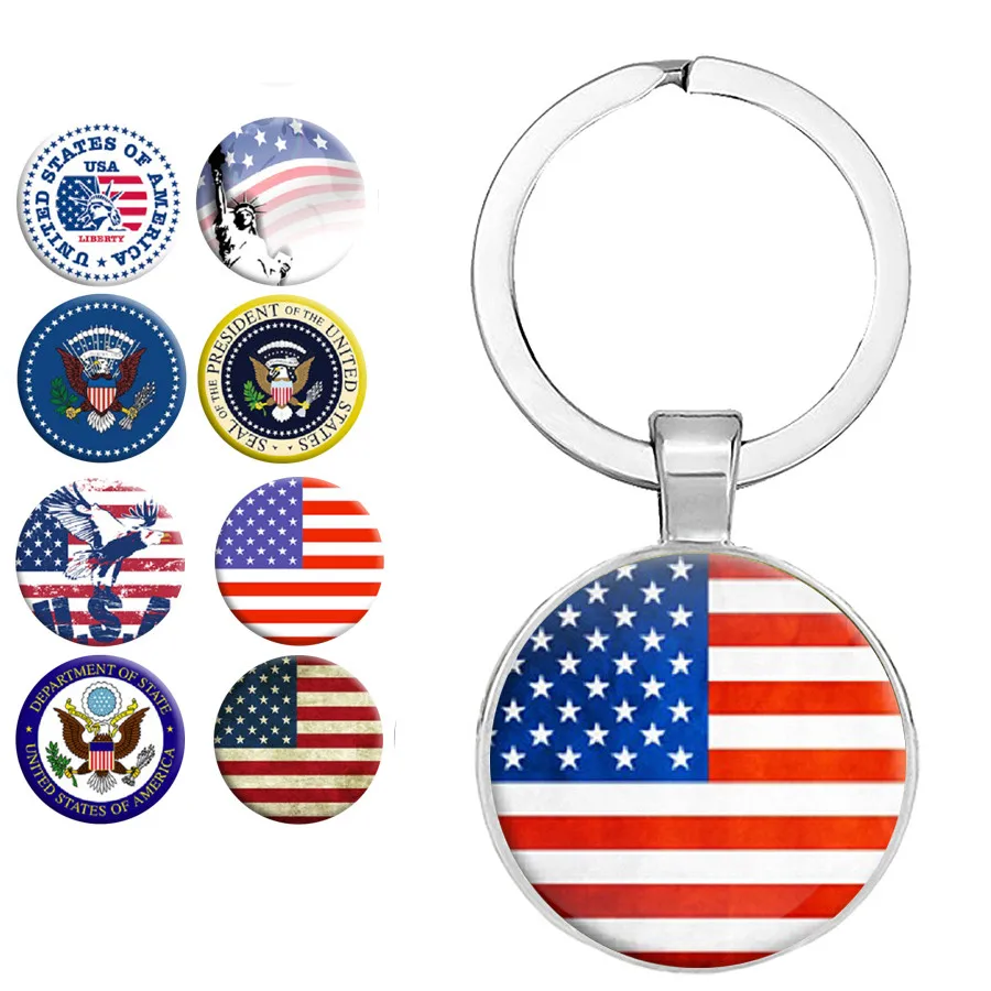 США национальные брелоки с флагом американская Национальная эмблема жесть