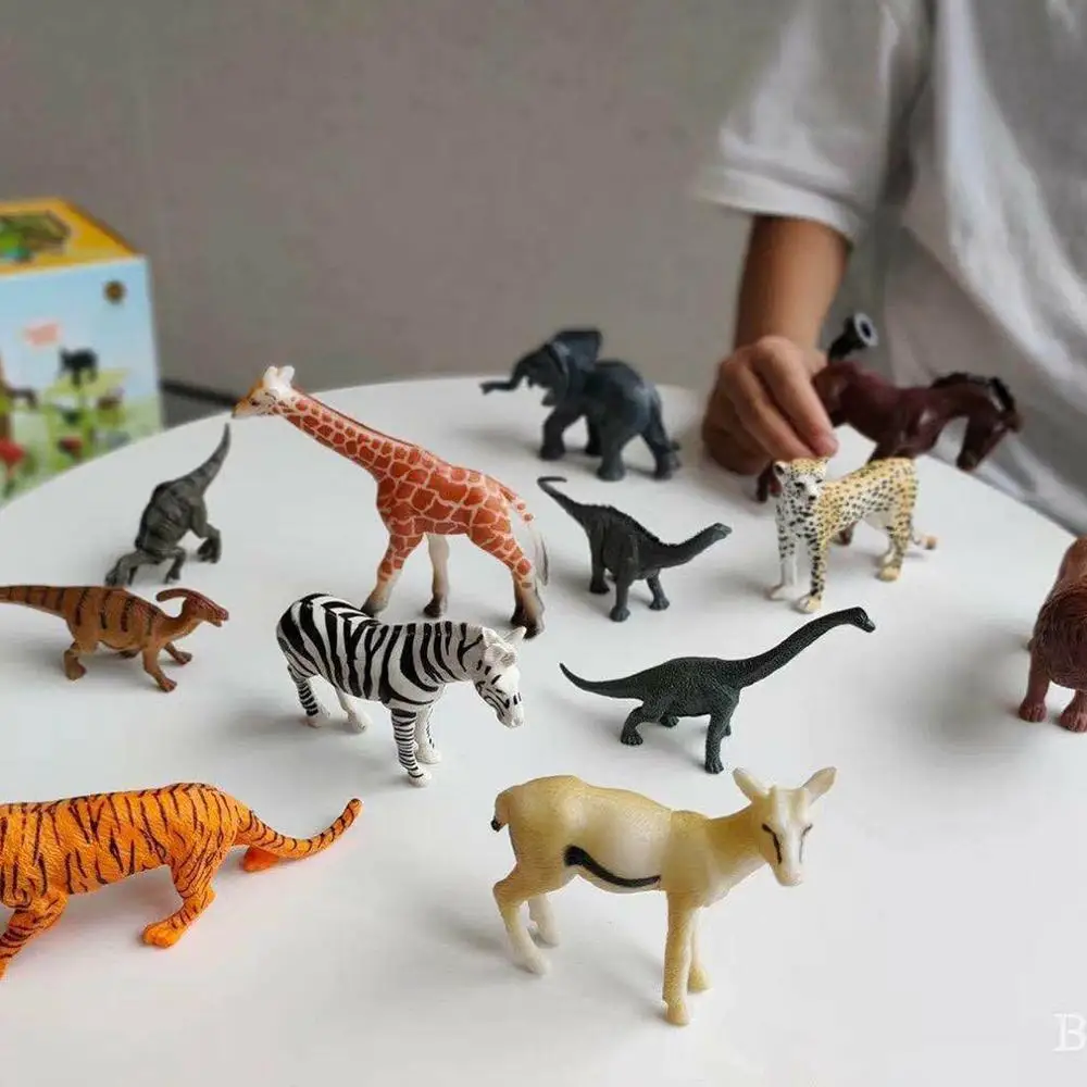 

12pcs/set Mini Animal Model Simulation Dinosaurs Marine Animals Wildlife Model Animals World Model Educational Toys For Children