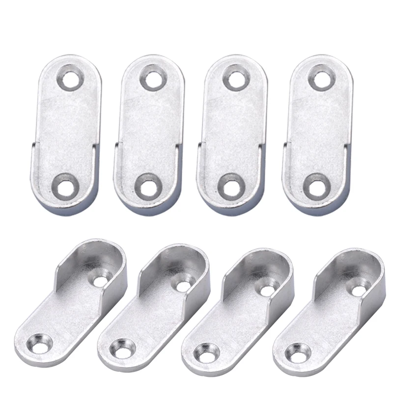 

Myhomera 8 шт. 4 шт. 16 мм кронштейн для шкафа из цинкового сплава подвесной конец стержня опоры для шкафа трубы кронштейны + винты для настенного м...