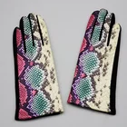 Перчатки женские, зимние, кашемировые, утепленные, с леопардовым принтом, для сенсорного экрана, H94