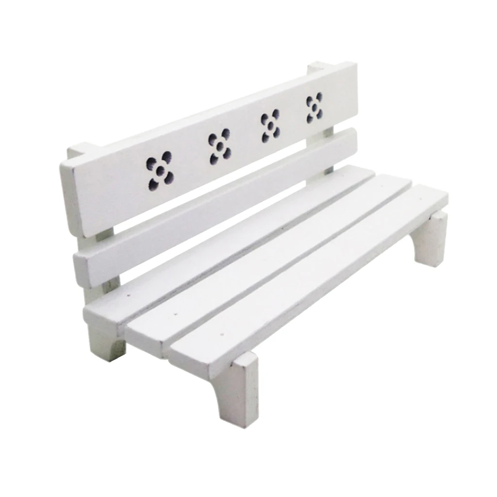 1:12 Кукольный домик миниатюрная мебель для сада деревянная Парковая скамья