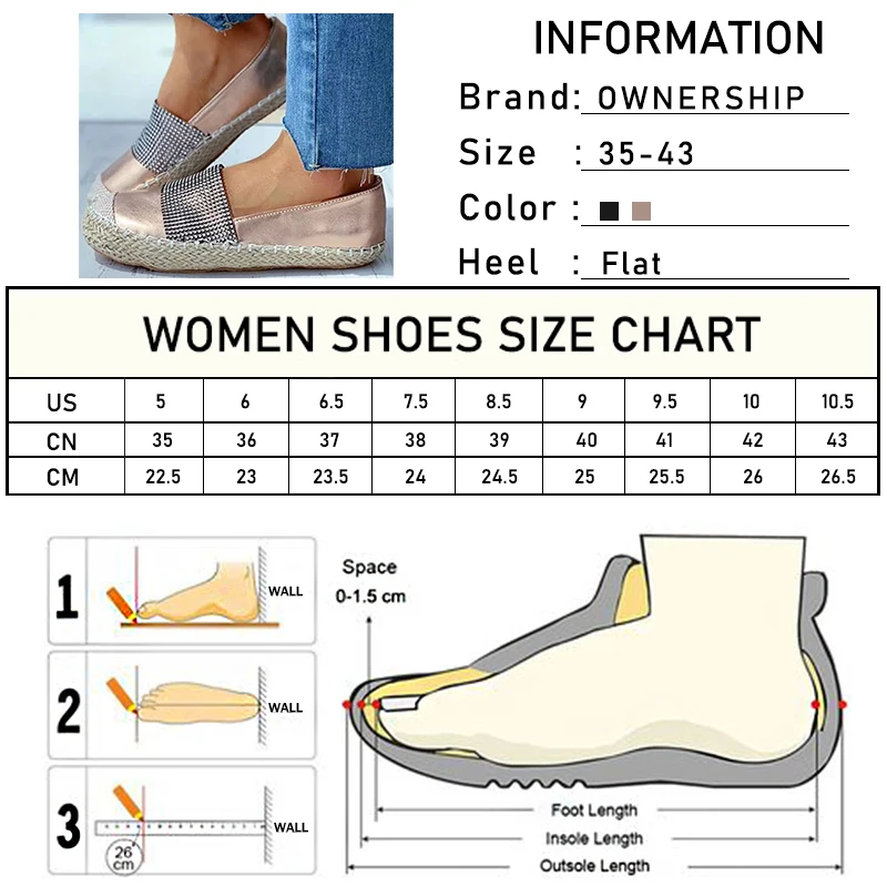 Женская обувь на плоской подошве с кристаллами Женские лоферы Новинка Сезон