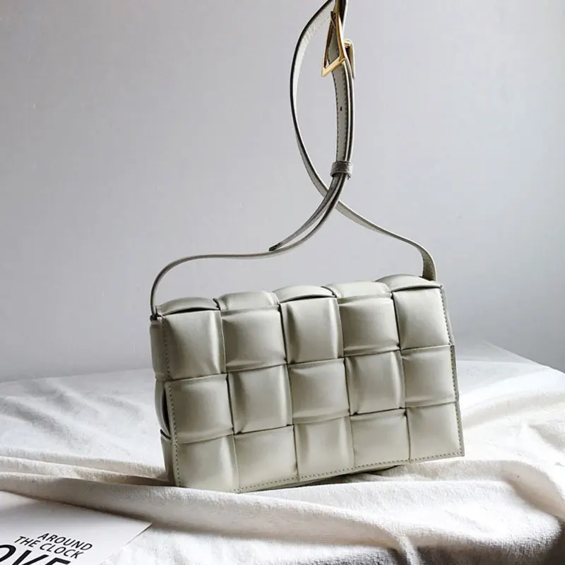 Женская модная роскошная дизайнерская вязанная сумка с клапаном из органической