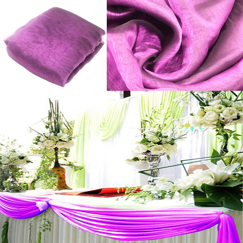 purple Персик 5 м* 1,35 м органза Swag ткань Свадебная вечеринка Рождество украшения, недорогие и высокое качество лучшее обслуживание на заказ - Цвет: purple
