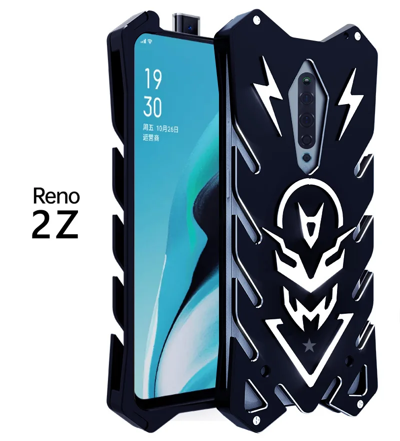 Realme X2 XT 3 Pro X Lite роскошный сверхмощная броня, металлические Алюминий задняя крышка чехол для OPPO Рено Z 2 2Z 2F 10xzoom F11 K1 K3 K5 чехол