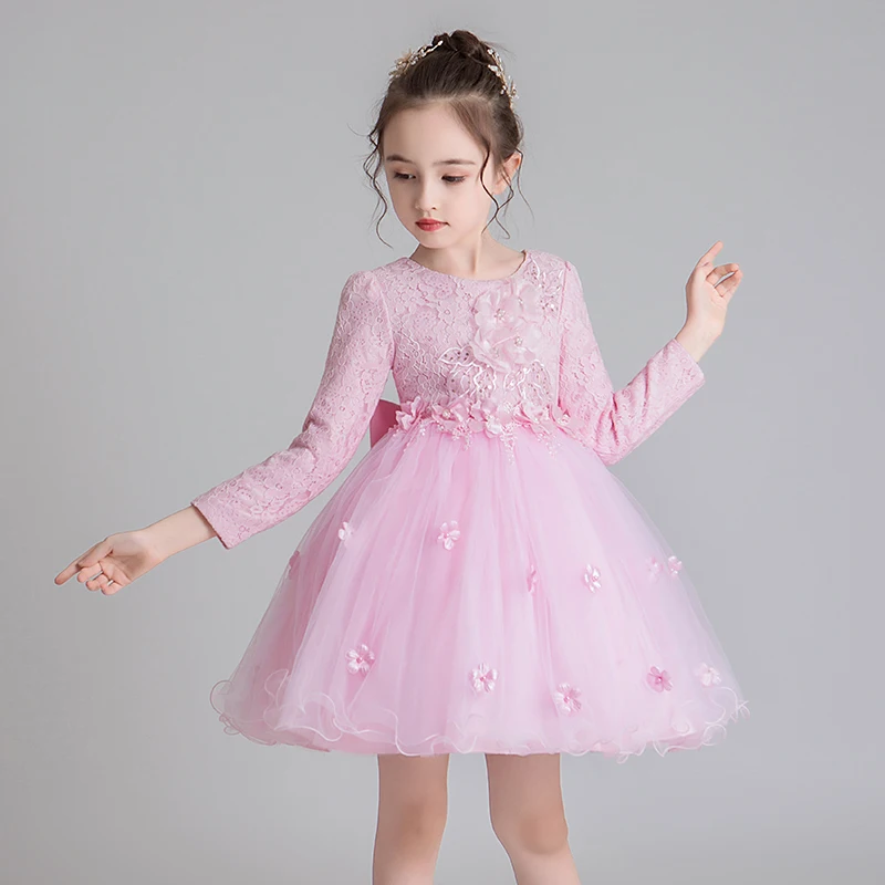 Сетчатый костюм принцессы с длинными рукавами сезон осень-зима платье-пачка