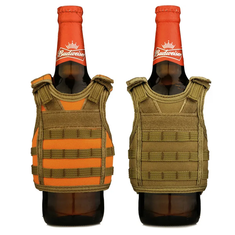 Пивные военные жилеты Molle Тактические Премиум мини миниатюрные охотничьи охладители напитков регулируемые плечевые ремни Крышка чайника