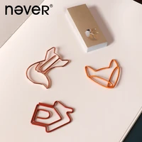 warm wishes paper clip memo pad bookmark clip shape clumsy little fox paperclip cute student stationary set kit escolar gift set