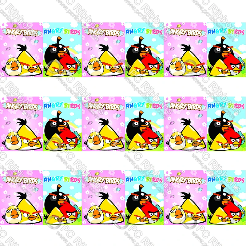 

Angry Birds Printed Grosgrain& Foe DIY Handmade Materials Christmas Wedding Gift Wrap Tape RIbbons 50 Yards