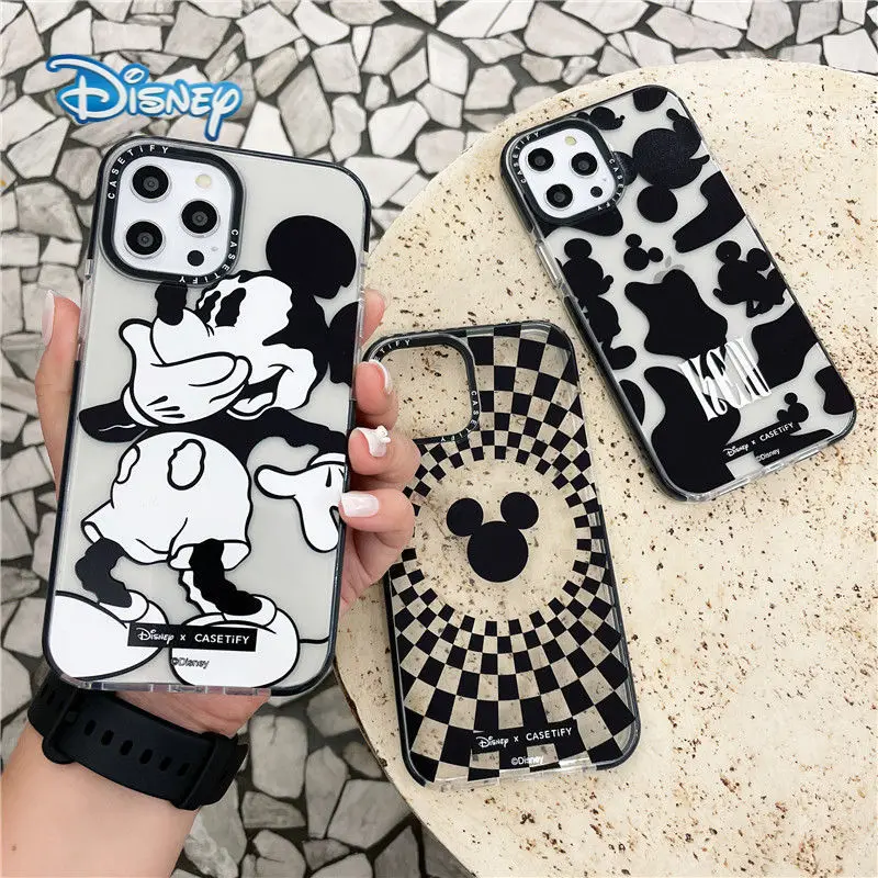 

Disney Mickey Luxurious Cartoon Mobile Phone Case for iPhone 13 13pro 13mini 13pro max Plus Cute Mirror Anti-fall Phone Shell