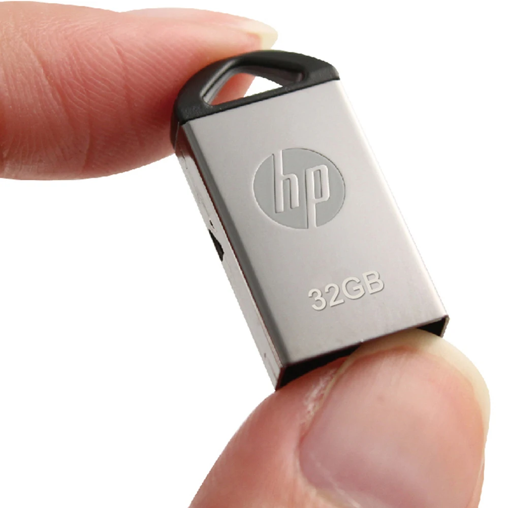Мини USB-флеш-накопитель HP для автомобиля 64 ГБ 32 16 металлический флеш-накопитель USB