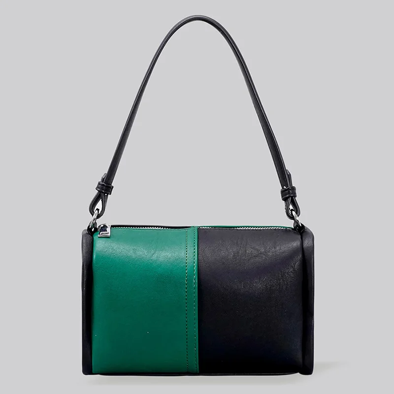 

Color contrast Totes Stitching PU Leather Shoulder Crossbody Bags 2022 Fashion Designer Female Handbags Shoulder Side Pillow Bag