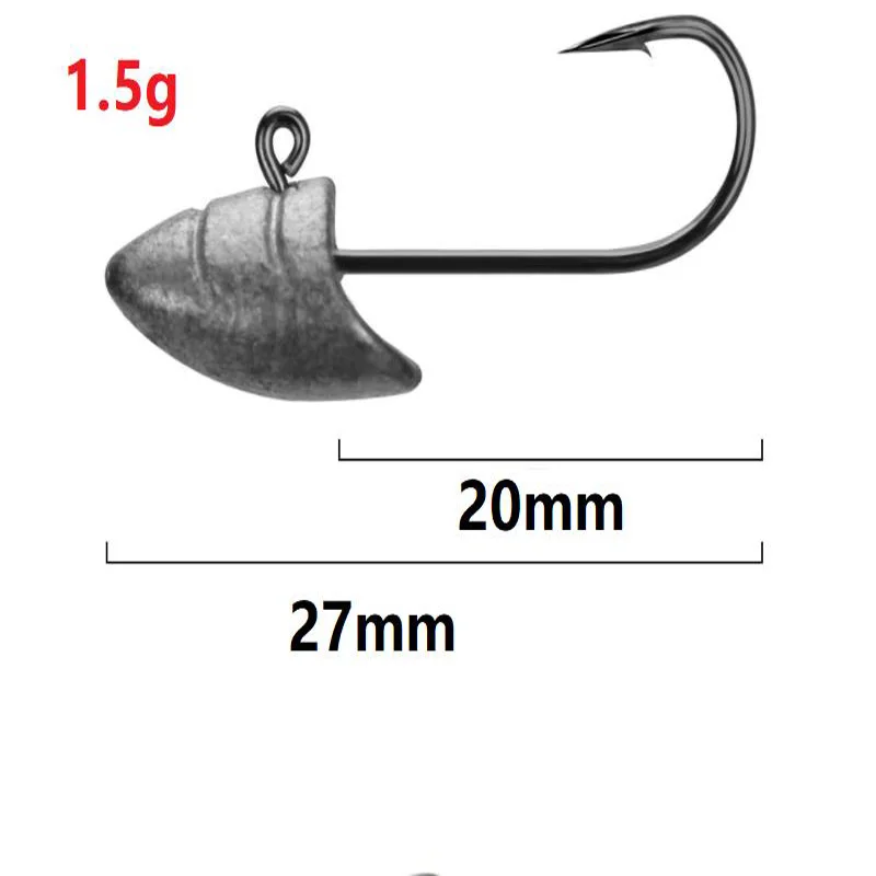 5 шт./лот крючок с свинцовой головкой для рыбалки Усиленный прорезью крови мягкой