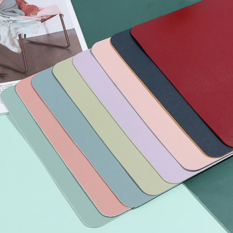 

Universal Anti-slip Mouse Pad Leather Gaming Mice Mat New Desk Cushion Fashion Comfortable For Laptop PC Double-sided color