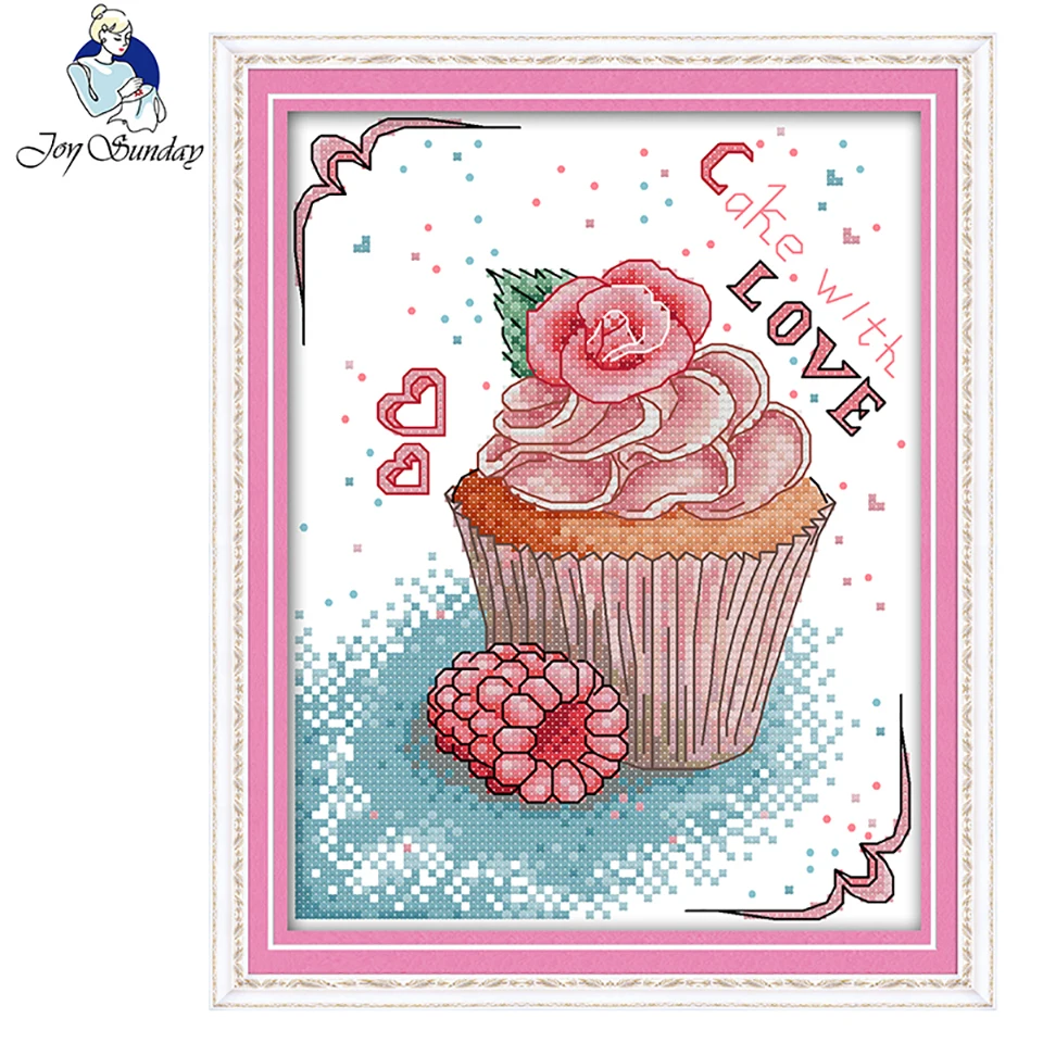 Joy Sunday торт и кофе Десерт вышивка крестиком с принтом DMC 11CT 14CT ребенок ручной работы DIY Вышивка Набор для домашнего декора и подарка