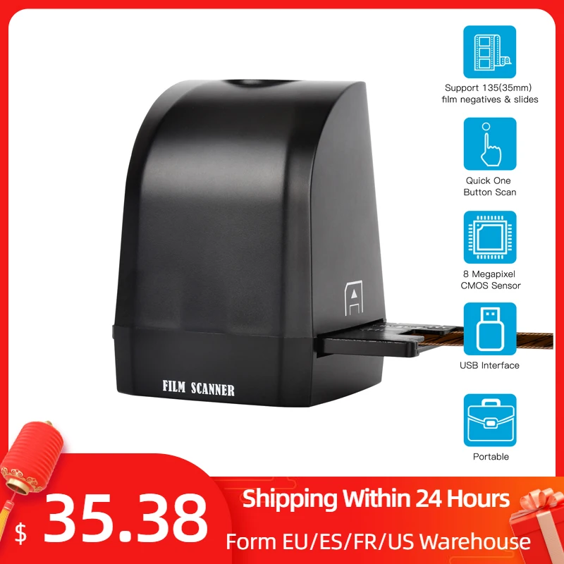 Портативный сканер для негативов и пленки 135 слайдер конвертер 8 мегапикселей CMOS