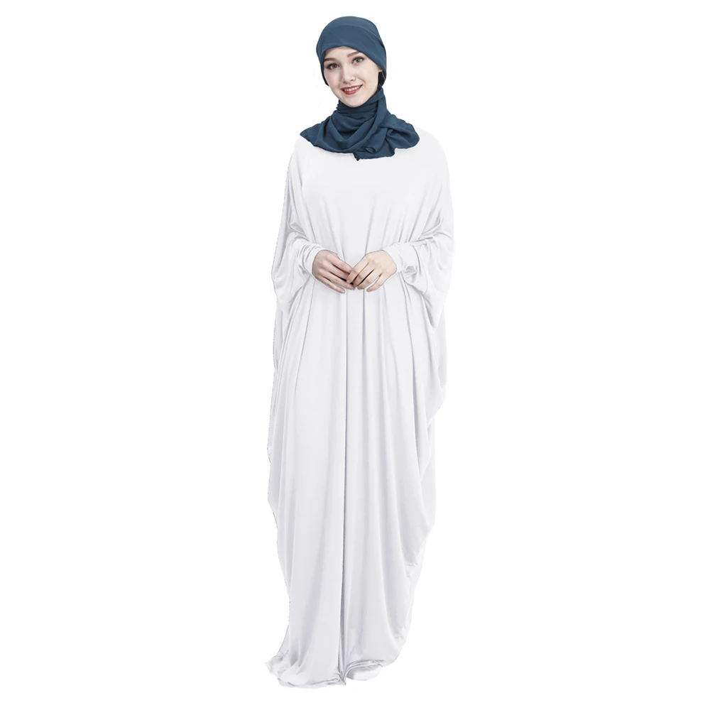 Fashion Women Prayer Long Dress Abaya Muslim Ramadan Maxi Kaftan Robe Islamic Loose Dubai Bat Sleeve Caftan Worship Clothing |