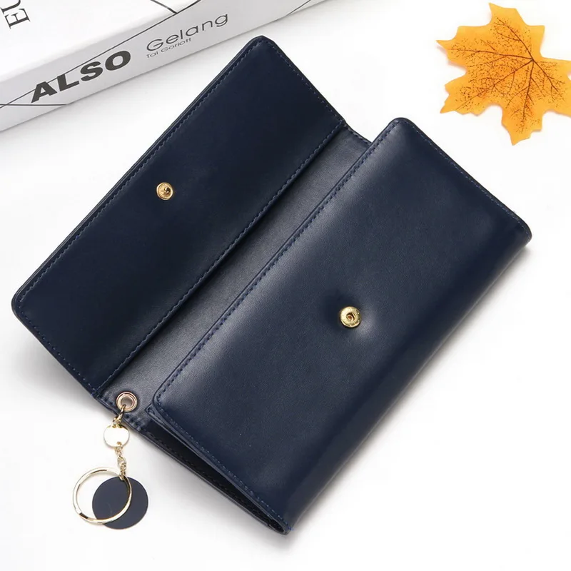 

New Fashionable Women Wallets Mobile Phone Bags Multifunctional Casual PU Leather Female Clutch Card Holder Purse 2021