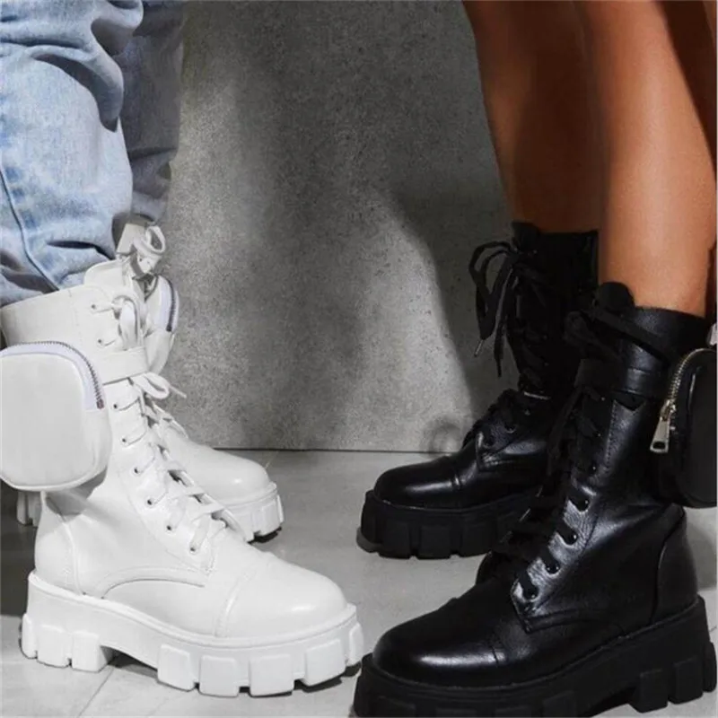 

New women's single shoes fashion leather middle tube light and comfortable non-slip motorcycle shoes casual shoes women