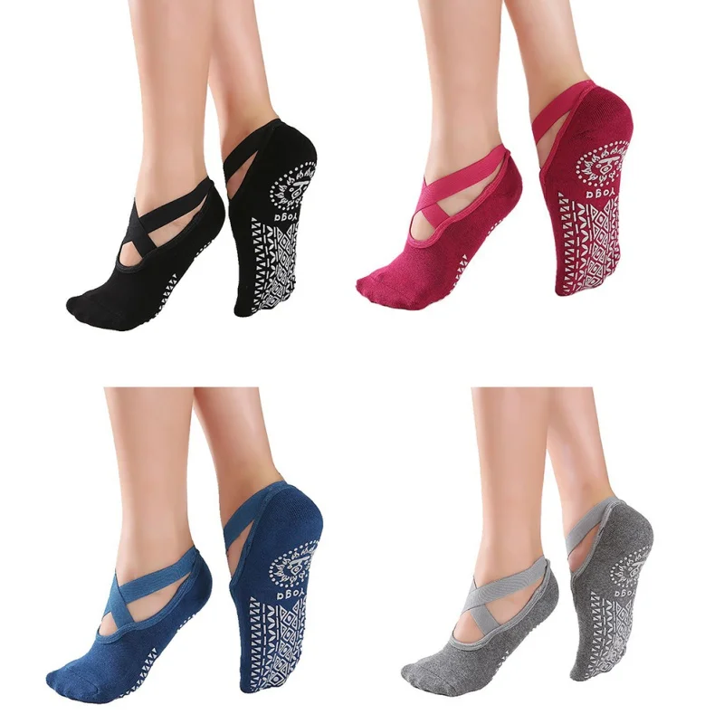 

Women Yoga Socks Bandage Anti Slip Cotton Pilates Ballet Dance Sports Socks for Home Gym Fitness Training