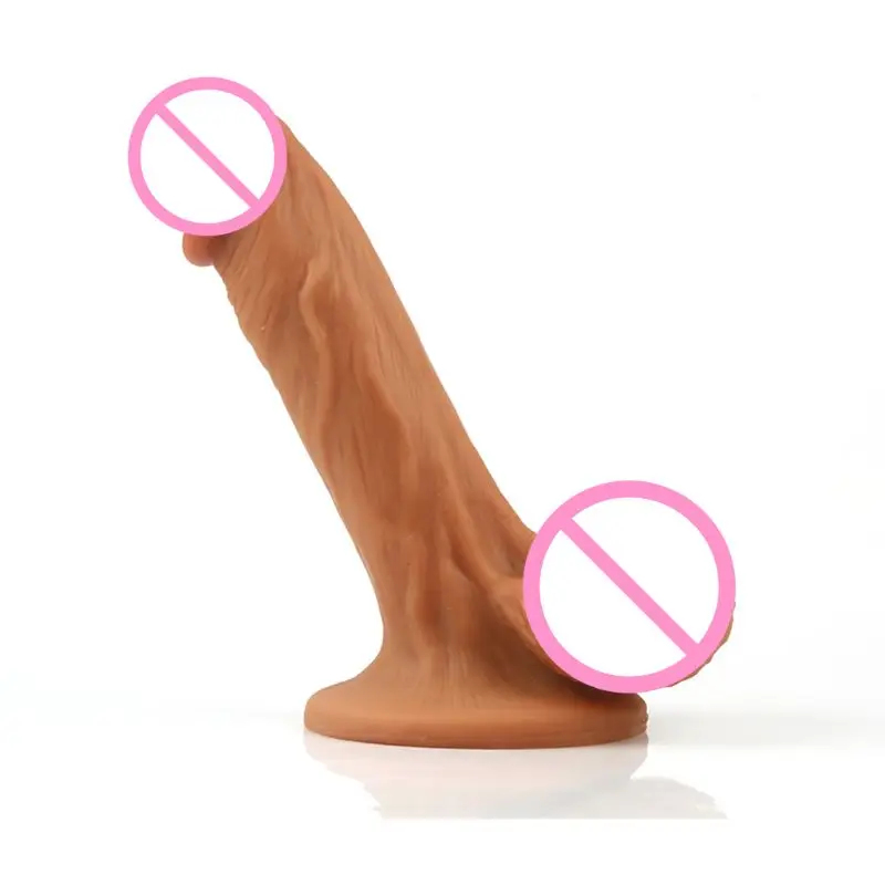 Реалистичный фаллоимитатор с присоской имитация пениса точка G анальная