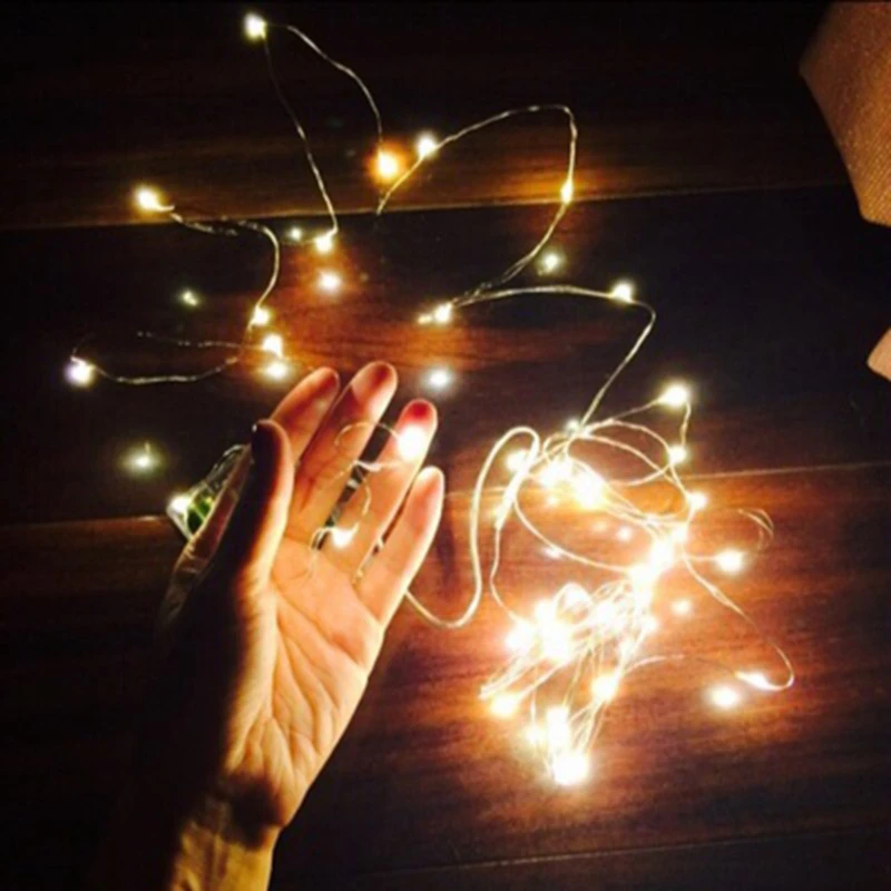 LED Garland String DIY Fairy Lights for Glass Craft Bottle New Year Christmas Valentines Wedding Birthday Party Decoration | Дом и сад