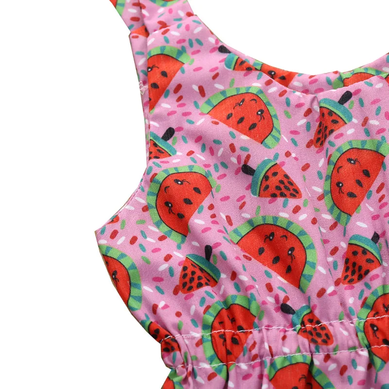 

Summer Newborn Baby Girl Fashion Watermelon Print Outfit Bodysuit Jumpsuit Summer Clothes Set