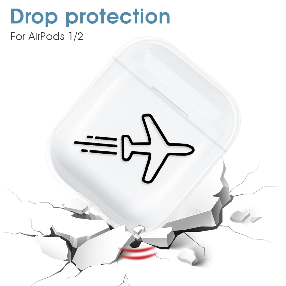 Чехол для наушников Airpods 2 1 3 Pro жесткий прозрачный чехол из поликарбоната Apple Air Pods