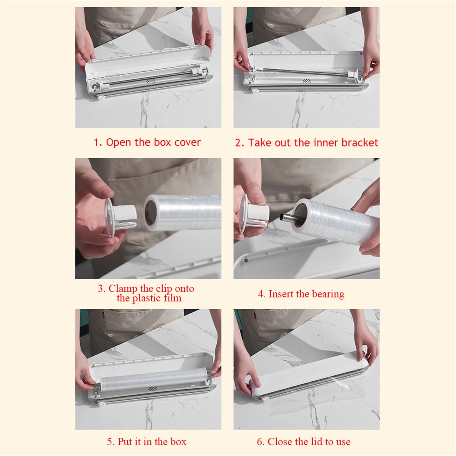 

Suction Cup Wall Hanging Household Tin Foil Plastic Wrap Cutting Machine Box