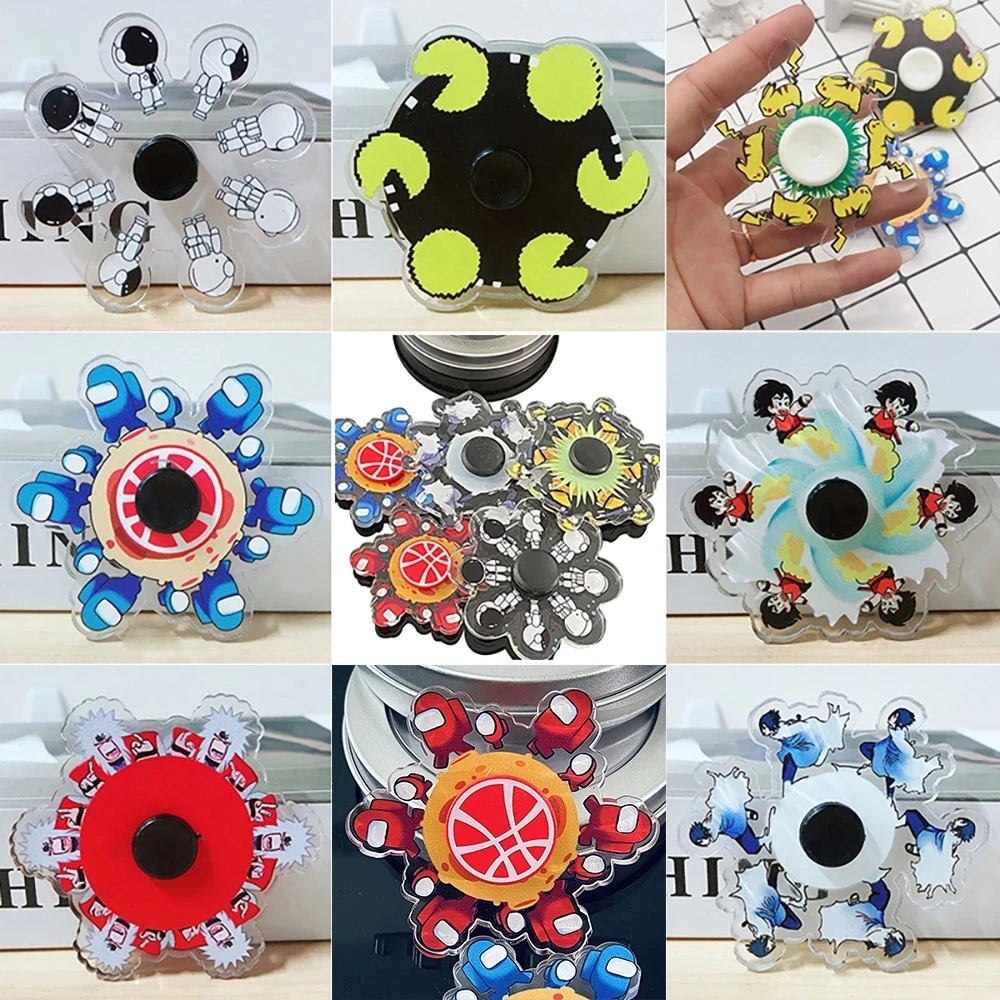 

3D Animation Finger Gyroscope Fidget Spin-ner Finger Running Cartoon Animation Milti-color Animals Hand Spinner Fidget Toys
