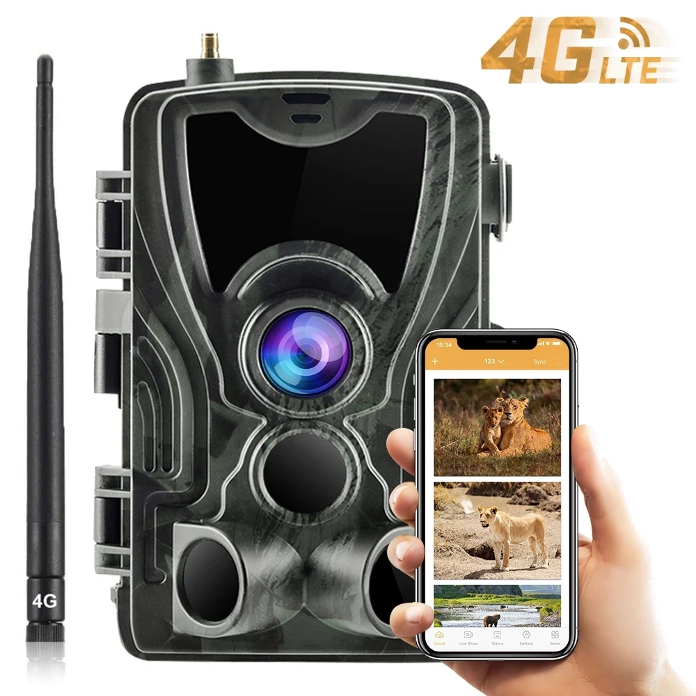

HC801 pro 4K Live Video APP Trail Camera Cloud Service 30MP Hunting Cameras Cellular Mobile Wireless Wildlife Night Vision Photo