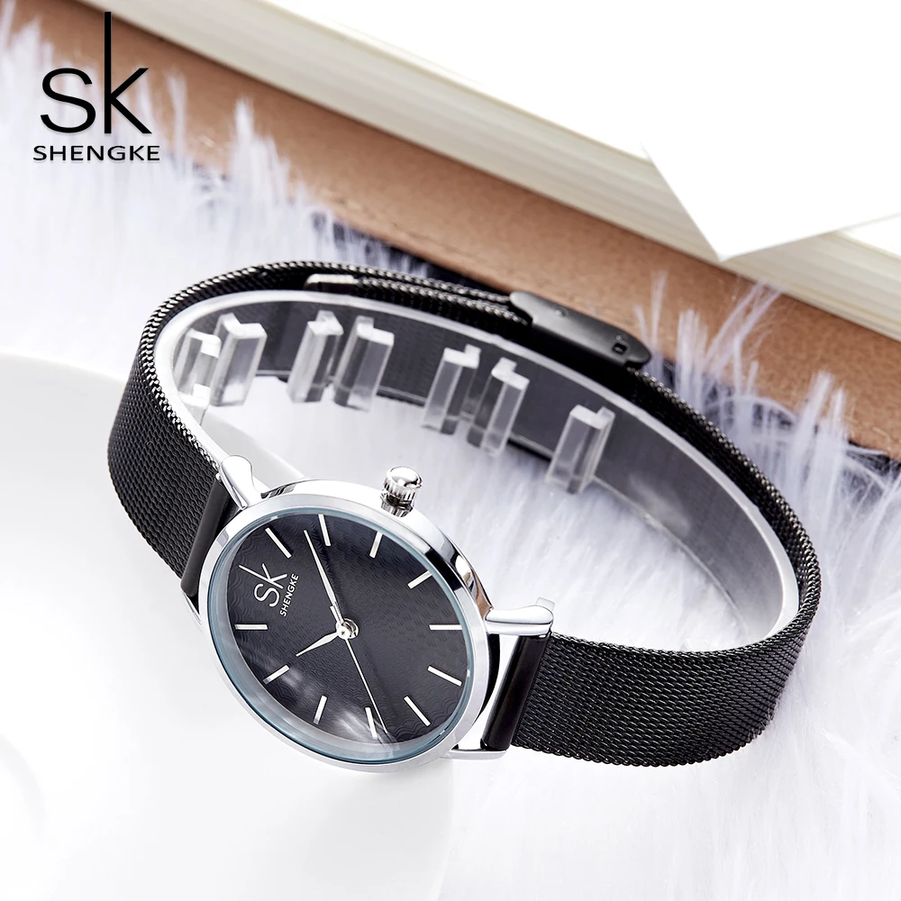 Доставка из России Shengke Горячие продажи женские часы Модные наручные нержавеющей