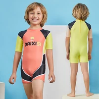 boys swimsuit swimming costume all in one with cap kids toddler swimwear full one piece swimwear rash guard for beach holiday