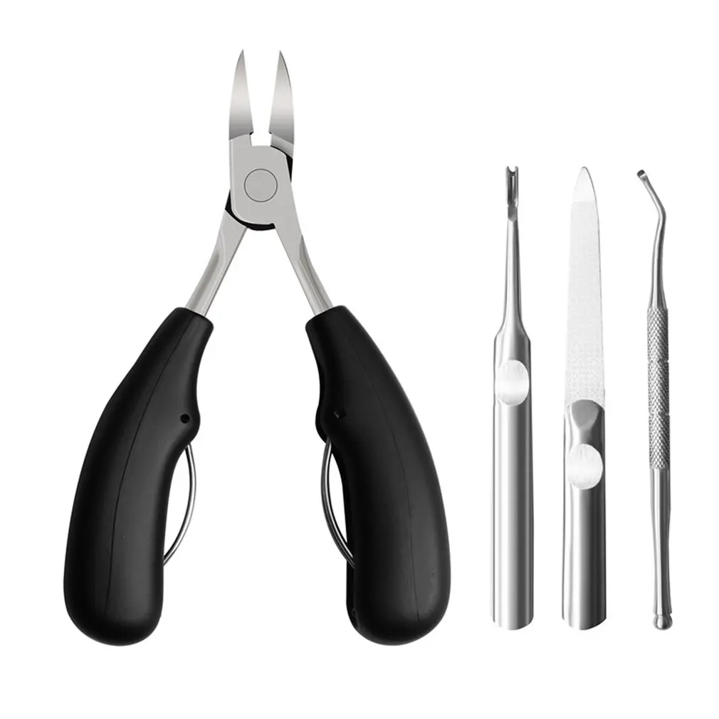 

4 PCS Professional Toenail Clippers Treatment Thick Or Ingrown Toenails Clippers Heavy Duty Soft Grip Podiatrist Tool