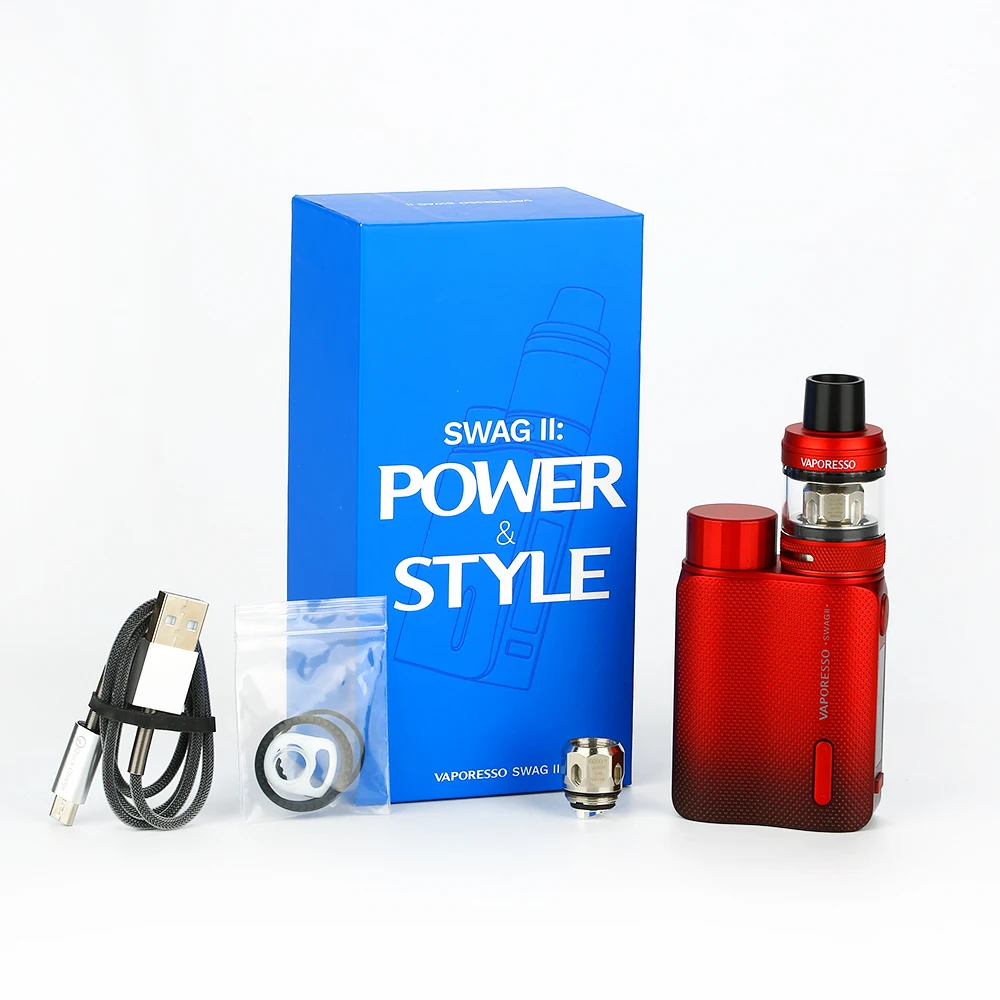 Original Vaporesso Swag 2 80W TC Kit vs II Box Mod w/ NRG PE Tank 3.5ml Power by 18650 Battery Vape Gen / Luxe | Электроника