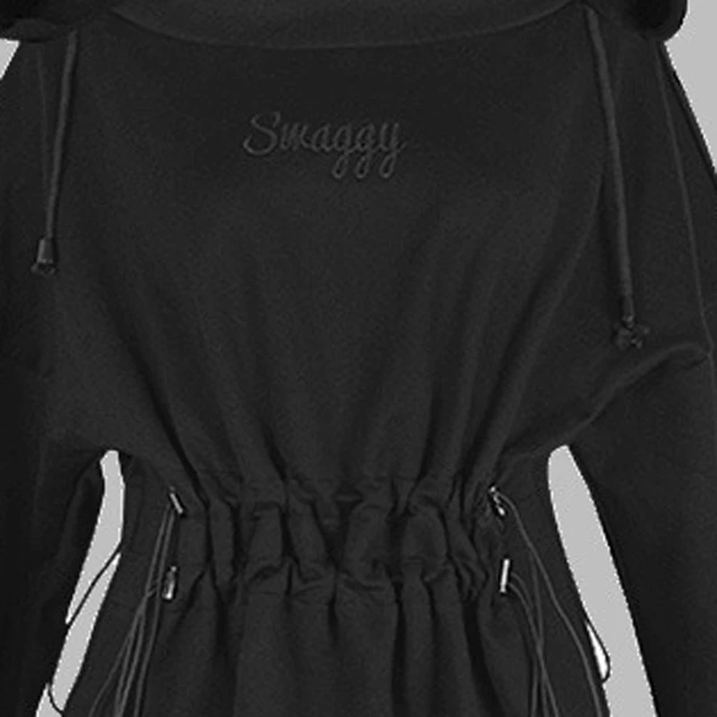 

2020 New Women Gothic Hoodie Dress Hooded Letter Embroidery Casual Long Sleeve Loose Hoodies Sweatshirt Short Dresses Autumn