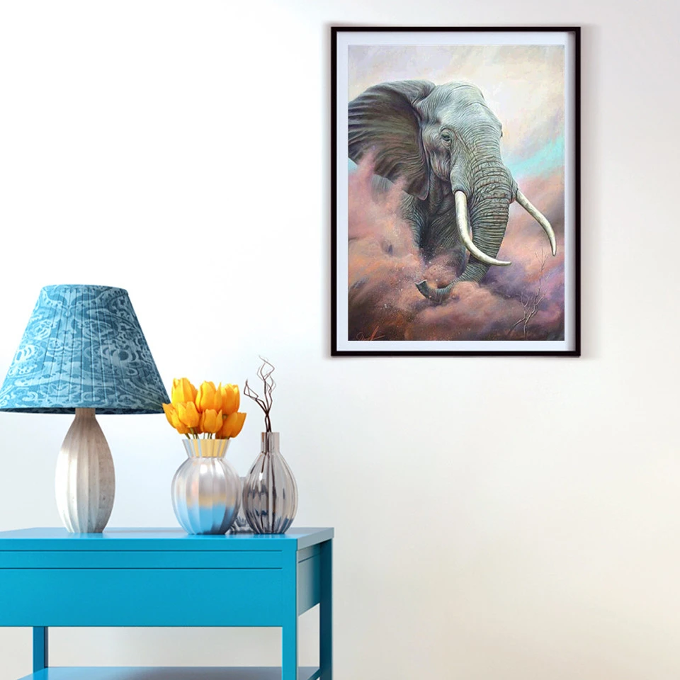 AZQSD взрослых Краски Раскраска по номерам холст Наборы животных ручной ed подарок