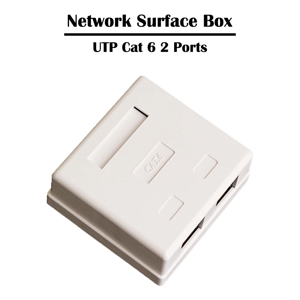 5 шт./лот 2 порты UTP/FTP Cat 5e/Cat 6 сетевая Поверхностная коробка информация о
