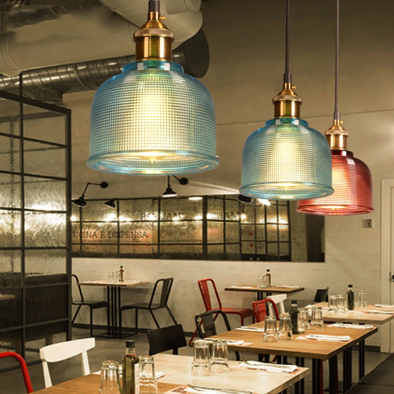Lámpara colgante de cristal Estilo nórdico para restaurante, lámpara colgante moderna de latón, creativa, minimalista, transparente, E27