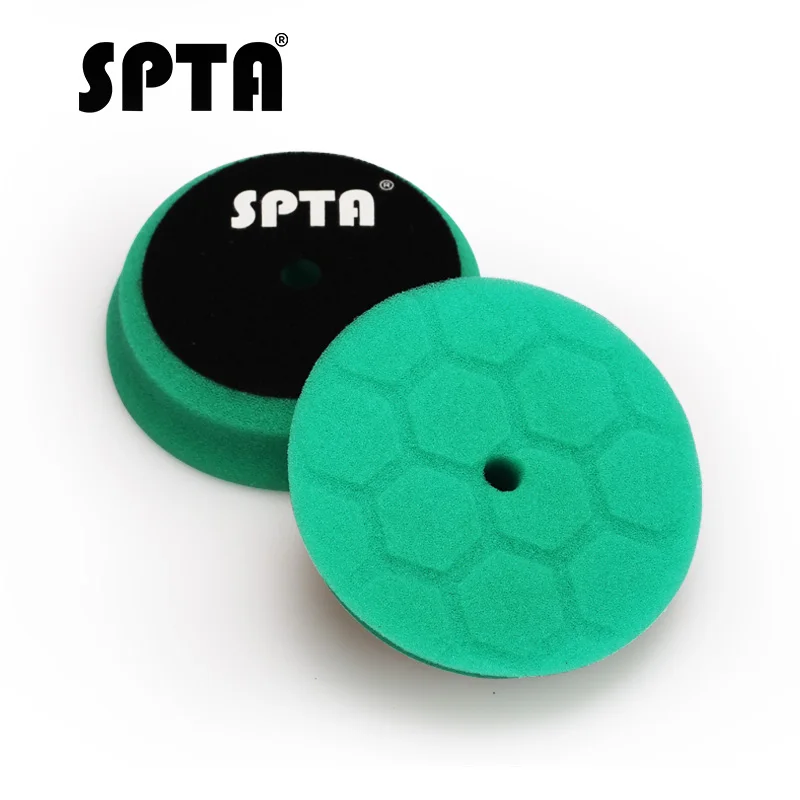 SPTA 3 дюймов скошенный край полировальный коврик Шестигранная-логическая Т-образная полировка воском губка для удаления царапин автомобильная краска Полировочный диск