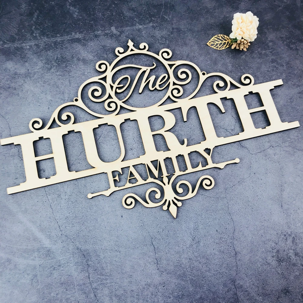 

Personalized Monogram Wall Wooden Name Table Sign,Custom Outdoor Hanging Family Name Wood Sign, Mr & Mrs Wedding Decor Supplies