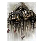 Скелет Grim Reaper цепь Алмазная картина круглая полная дрель Хэллоуин Сделай Сам мозаика вышивка 5D Вышивка крестом портретный узор