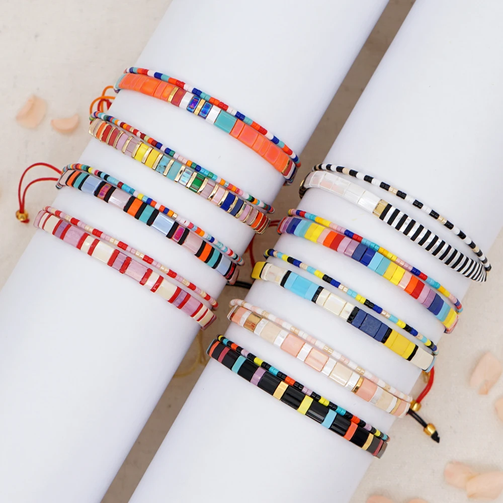 

Go2boho Miyuki Bracelet Boho Tila Bracelets 2022 Women's Jewelry Colorful Beaded Pulseras Mujer Bohemian Summer Jewellery Design