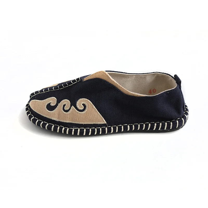 Unisex Fisherman shoes Linen Canvas Loafers Breathable Comfortable Slip-On Espadrilles Embroid Casual Sapatos Zapatillas